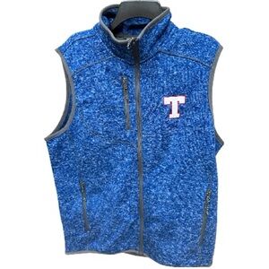 Texas Rangers Trimark Mainsail Sweater-Knit Mens Full Zip Blue Vest Med